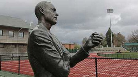 Bill Bowerman statue at Hayward Field
